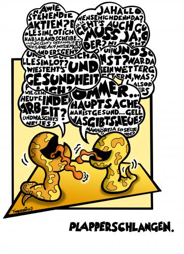 Cartoon: Plapperschlangen (medium) by Marcus Trepesch tagged trops