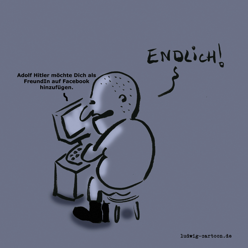 Cartoon: Endlich (medium) by Ludwig tagged zuckerbook