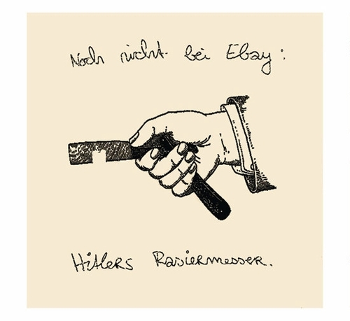 Cartoon: Hitlers Rasiermesser (medium) by Ludwig tagged hitler,führer,feuhrer,drittes,reich,friseur,bart,hitlerbart,ebay,barbier,rasiermesser,nazi,faschismus