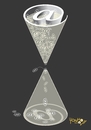 Cartoon: hourglass (small) by Tonho tagged arroba,time,hourglass