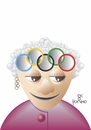 Cartoon: Queen (small) by Tonho tagged olympic,queen,crown