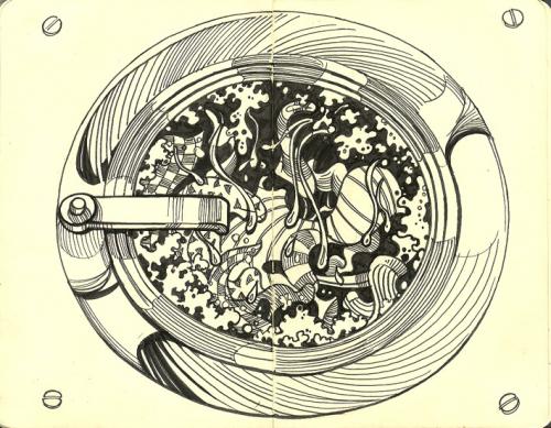 Cartoon: spin cycle (medium) by rudat tagged laundry,rudat,sketchbook,moleskine