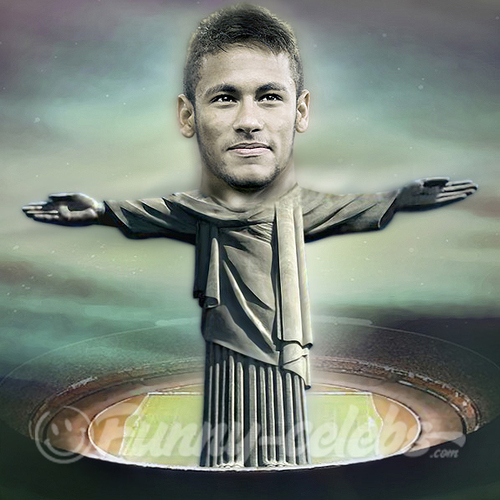 Cartoon: Neymar (medium) by funny-celebs tagged footballer,fc,barcelona,brazil,world,cup,forward,winger,soccer