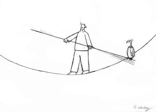 Cartoon: acrobat (medium) by aytrshnby tagged acrobat