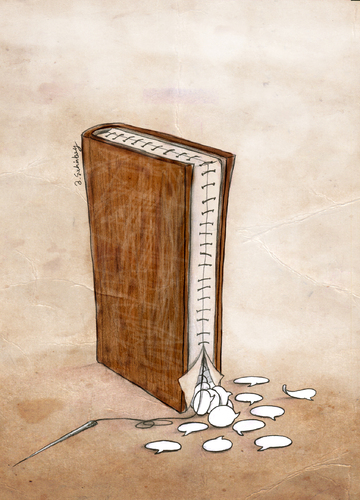 Cartoon: book (medium) by aytrshnby tagged book