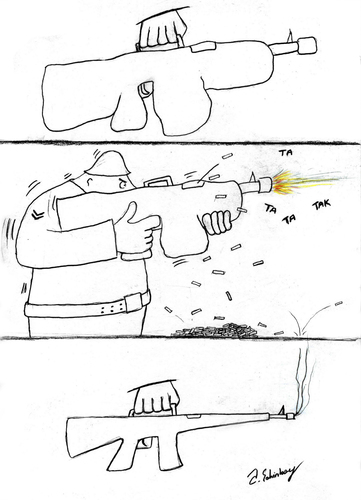 Cartoon: fat-gun (medium) by aytrshnby tagged fat,gun
