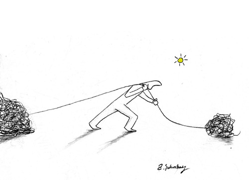 Cartoon: stubborn and determined (medium) by aytrshnby tagged and,stubborn,determined