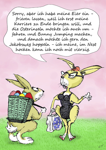 Cartoon: Eier auf Eis (medium) by Simpleton tagged frauen,beruf,karriere,freezing,social,ostereier,osterhase,ostern