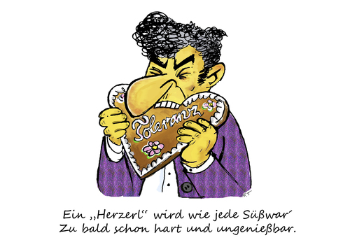 Cartoon: Ein Herz für Flüchtlinge (medium) by Simpleton tagged migranten,ausländer,asylanten,flüchtlinge,wiesn,oktoberfest,toleranz,correctness,gutmenschen,lebkuchenherz