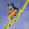 Cartoon: abwärts (small) by schuppi tagged down,crash,bear,bär,gefahr,chart,börse,aktien,indizes,chartkurve,bearish,finanzen,geld