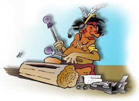 Cartoon: no title (medium) by Nikola Otas tagged indians