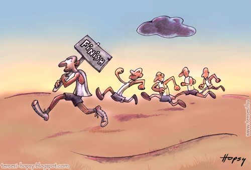 Cartoon: Finish line (medium) by hopsy tagged finish,line