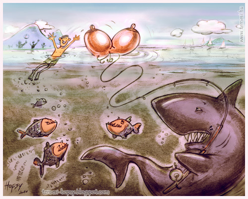 Cartoon: Shark (medium) by hopsy tagged shark,to,angle,boobs,tits,apples