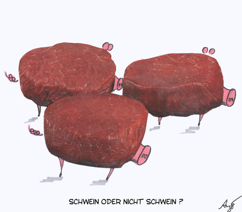 Cartoon: Kot.. äh.. Hamlet (medium) by Anjo tagged unsinn,zitat,schwein,nicht,oder,sein,fleisch,rind,hamlet,kotlett,kotlett,hamlett,sein,oder,nicht,schwein,zitat,unsinn