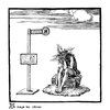 Cartoon: Waiting (small) by Anjo tagged dürer albrecht jesus schmerzensmann haltestelle verspätung warten waiting late busstop