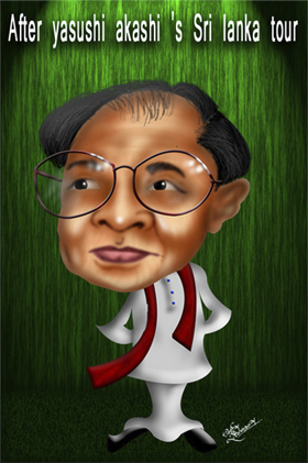 Cartoon: yasushi akashi (medium) by indika dissanayake tagged yasushi,akashi