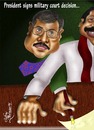 Cartoon: President Signs Court Decision (small) by indika dissanayake tagged president,signs,court,decision