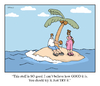Cartoon: coconut desserted island (small) by creative jones tagged canoe palm tree desert island narrative