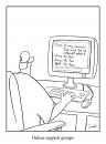 Cartoon: online support (small) by creative jones tagged humor addiction support groups