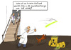 Cartoon: Atom (small) by Frank Zimmermann tagged atom,wissenschaftler,scientist,science,fuel,rod,crazy,treppe,sicherheit,safety,work,arbeit,arbeitsplatz,safe,discussion,barrel