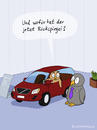 Cartoon: Autokauf (small) by Frank Zimmermann tagged autokauf eule auto car owl rückspiegel schlips stunned reifen topfpflanze schild aushang fcartoons