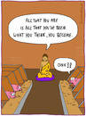 Cartoon: IN THE SHED (small) by Frank Zimmermann tagged in the shed buddha pig hog stall wall quote pillow religion schwein kissen oink futter schweine hogs