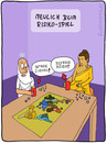 Cartoon: NEULICH BEIM RISIKO (small) by Frank Zimmermann tagged risiko,gott,buddha,spiel,würfel,asien