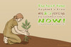 Cartoon: PLANT A TREE (small) by Frank Zimmermann tagged plant,tree,woman,50,earth,soil