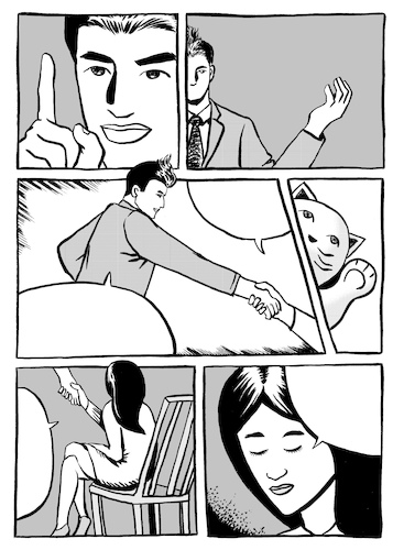 Cartoon: Line Walker (medium) by sam seen tagged line,walker