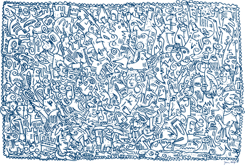 Cartoon: bigdoodle (medium) by ali tagged message,nachricht,versteckt,code,durchgedreht,verrückt,minimalistisch,archaisch,information,qrcode,doodle,skizze,verrueckt,crazy,masse,menschen,people,menschen,masse,massen,menschenmasse,doodle,information,minimalistisch