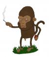 Cartoon: smonkey (small) by al duran tagged monkey,smoke,cigarrettes