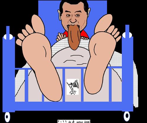 Cartoon: FOOT (medium) by AHMEDSAMIRFARID tagged foot,president,egypt,mubarak