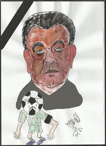 Cartoon: GOHARY (medium) by AHMEDSAMIRFARID tagged elgohary,ahmed,samir,farid,football,soccer,egypt,sport