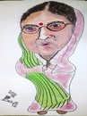 Cartoon: Pratibha Patil (small) by AHMEDSAMIRFARID tagged ahmed,samir,farid,india