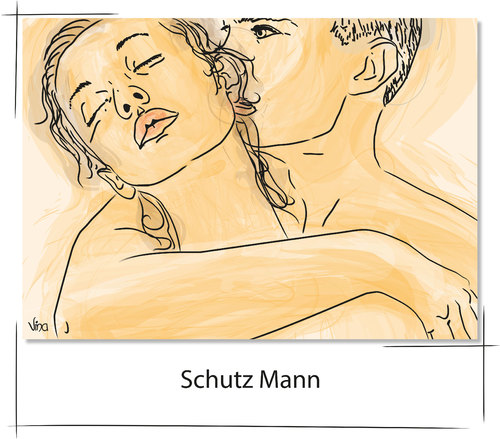 Cartoon: SchutzMann (medium) by VINA tagged protection,man,schutz,mann