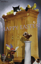 Cartoon: Easter Card. (small) by Maria Hamrin tagged easter,rooster,chicken,cat,rat,undulat