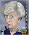 Cartoon: Theresa May. (small) by Maria Hamrin tagged caricature,british,leader,chief,politican,conservative,party,uk,david,cameron,margret,thatcher,10,downing,street,eu,brexit,dup