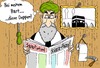 Cartoon: the Prophet is not amused.... (small) by RuhrpottArt tagged islam,sharia,salafisten,shariapolice,police,polizei,wuppertal