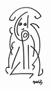 Cartoon: symbolic figure (small) by Krzychu tagged symbolic surpraised fantasy folk naive art look abstract figure creature