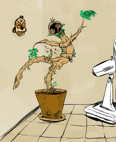 Cartoon: Bonsai de Macumba (medium) by alexdantas tagged bonsai