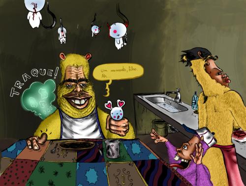 Cartoon: family (medium) by alexdantas tagged family,bunnies,hairy