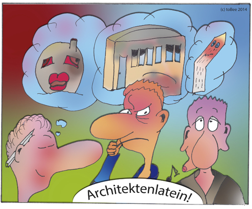 Cartoon: Baureportage (medium) by toBee tagged bau,probleme,kommunikation