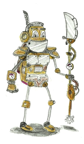 Cartoon: Rustbucket (medium) by uharc123 tagged robot,rust