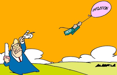 Cartoon: Balloons (medium) by Amorim tagged trump,federalreserve,lisacook,trump,federalreserve,lisacook