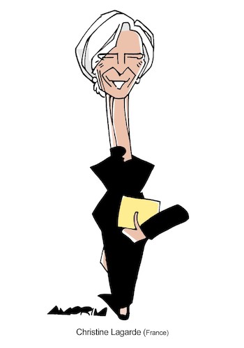 Cartoon: Christine Lagarde (medium) by Amorim tagged christine,lagarde,france