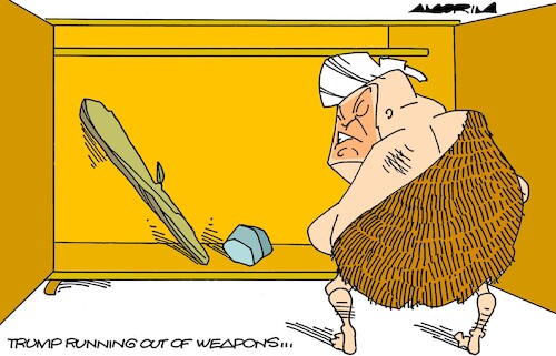 Cartoon: Latest weapons (medium) by Amorim tagged trump,iran,missiles,trump,iran,missiles