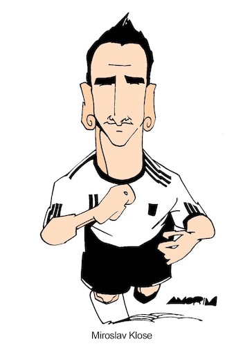 Cartoon: Miroslav Klose (medium) by Amorim tagged miroslav,klose,fussball
