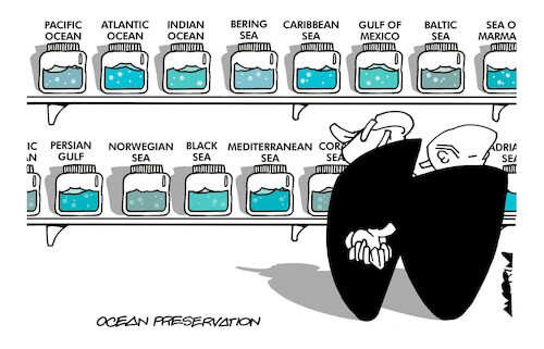 Cartoon: One Ocean Summit (medium) by Amorim tagged oceans,polution,seas,oceans,pollution,seas