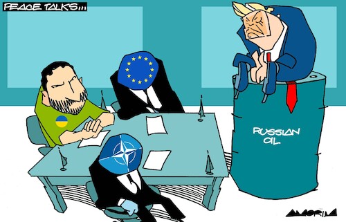Cartoon: Peace talks (medium) by Amorim tagged ukraine,trump,nato,eu,ukraine,trump,nato,eu