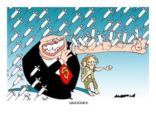 Cartoon: Rain... (medium) by Amorim tagged vaccine,coronavirus,immunization